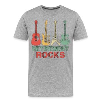 Retraite déchirante - T-shirt bio Premium Homme - gris chiné - Devant - Damien (186cm)