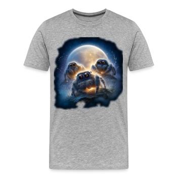 Accessoires de terrarium Araignées Sauteuses Cadeau de fan - T-shirt bio Premium Homme - gris chiné - Devant - Damien (186cm)