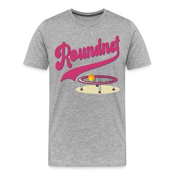 Ensemble Roundnet - T-shirt bio Premium Homme - gris chiné - Devant - Damien (186cm)