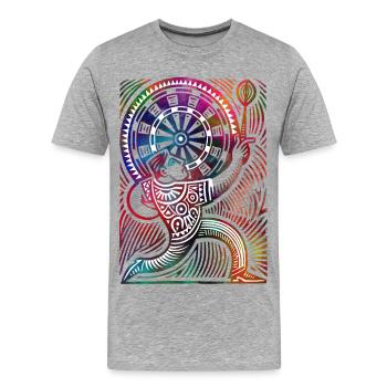 Darter - T-shirt bio Premium Homme - gris chiné - Devant - Damien (186cm)