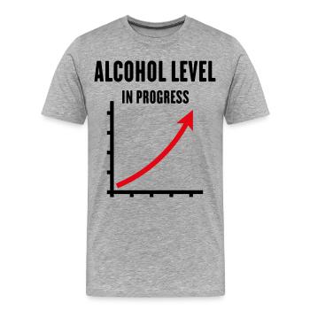 Niveau en cours (Team POSRed2C) - T-shirt bio Premium Homme - gris chiné - Devant - Damien (186cm)