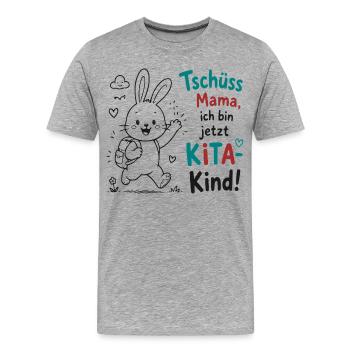 KiTa Abschied Bunny - Männer Premium Bio T-Shirt - Grau meliert - Vorne - Damien (186cm)