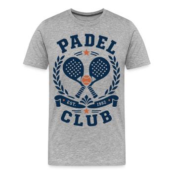 Padel Club Vintage - Männer Premium Bio T-Shirt - Grau meliert - Vorne - Damien (186cm)