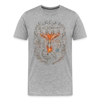 Rolling Coal - Männer Premium Bio T-Shirt - Grau meliert - Vorne - Damien (186cm)