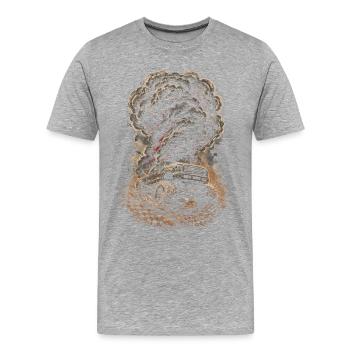 Rolling Coal - Männer Premium Bio T-Shirt - Grau meliert - Vorne - Damien (186cm)
