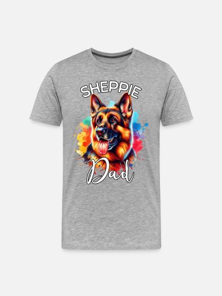 German Shepherd Dad - Men's Premium Organic T-Shirt - heather grey