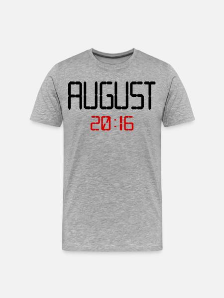 10th birthday, August 2016 - Men's Premium Organic T-Shirt - heather grey