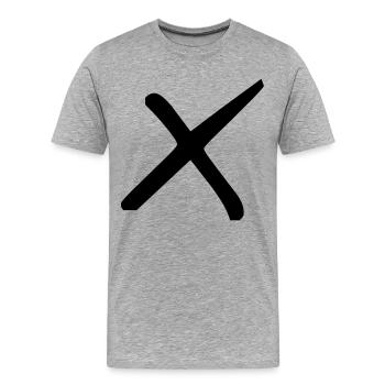 Stylish cross - Men's Premium Organic T-Shirt - heather grey - Front - Damien (186cm)