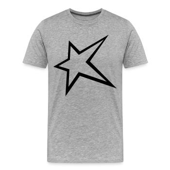 Star - T-shirt bio Premium Homme - gris chiné - Devant - Damien (186cm)