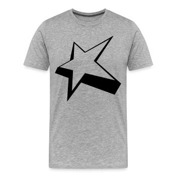 Star - T-shirt bio Premium Homme - gris chiné - Devant - Damien (186cm)