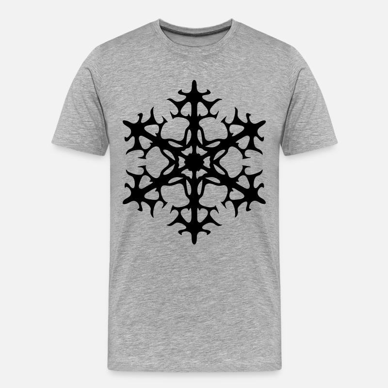 Schneestern - Männer Premium Bio T-Shirt - Grau meliert
