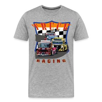 Truck Racing 1 - T-shirt bio Premium Homme - gris chiné - Devant - Damien (186cm)