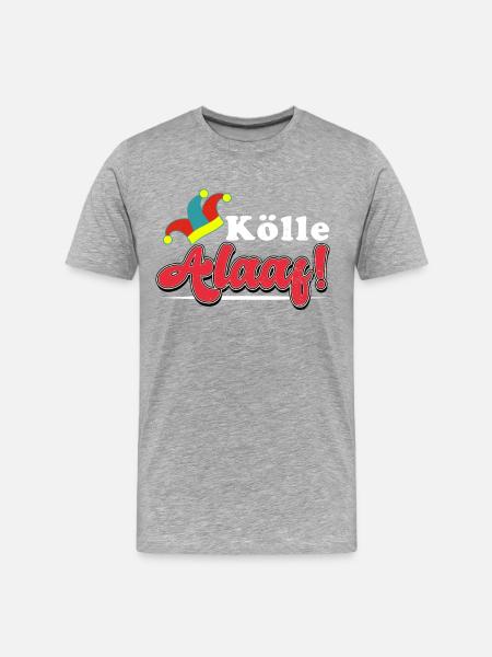 Köln Karneval - Männer Premium Bio T-Shirt - Grau meliert