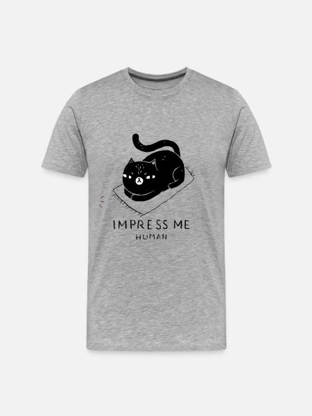 Frechte Cats Funny Cool Black Cat Presente - Camiseta orgánica premium hombre - gris jaspeado