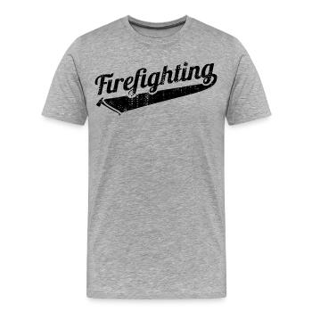 Incendie - T-shirt bio Premium Homme - gris chiné - Devant - Damien (186cm)