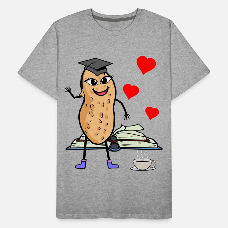 Erdnuss Studentin Studieren Studium Uni Männer Premium Bio T-Shirt