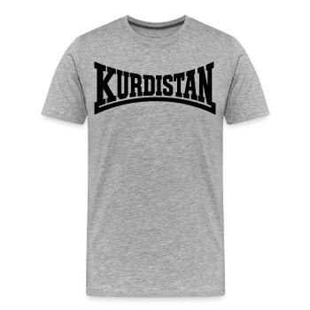 Kurdistan wear - Men's Premium Organic T-Shirt - heather grey - Front - Damien (186cm)