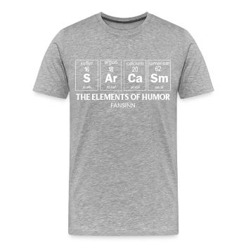 Science research chemistry funny fun gift - Men's Premium Organic T-Shirt - heather grey - Front - Damien (186cm)