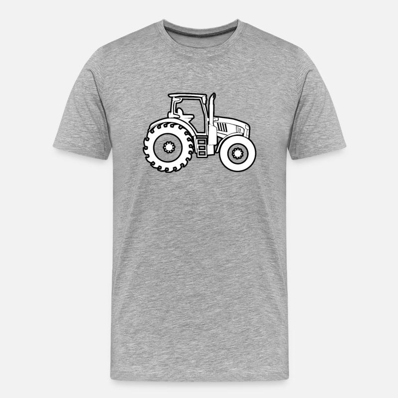 Traktor - Männer Premium Bio T-Shirt - Grau meliert