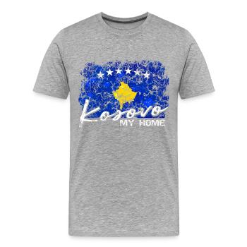 Kosovo poison - Men's Premium Organic T-Shirt - heather grey - Front - Damien (186cm)