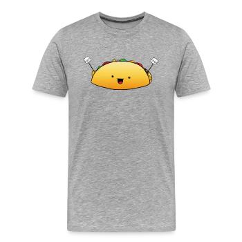 Taco - T-shirt bio Premium Homme - gris chiné - Devant - Damien (186cm)