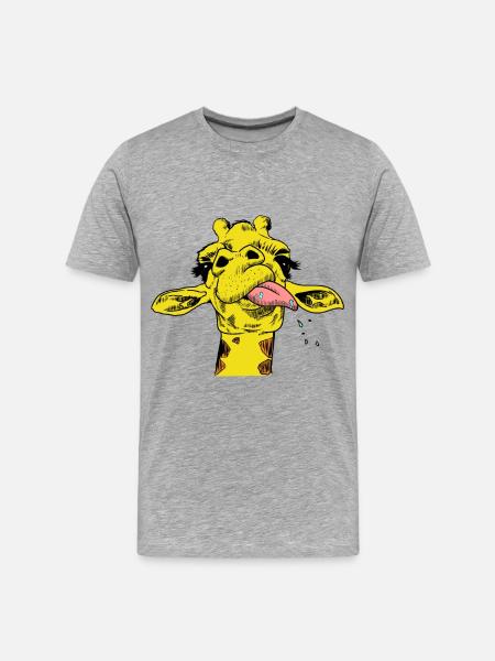 Giraffe Giraffe Wildlife Africa Serengeti Safari - Men's Premium Organic T-Shirt - heather grey