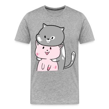 Promoted to big sister - Men's Premium Organic T-Shirt - heather grey - Front - Damien (186cm)