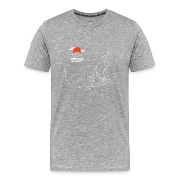 Snowboard, Snowboarder, Hokkaido Snowboard, - T-shirt bio Premium Homme - gris chiné - Devant - Damien (186cm)