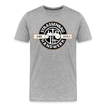 Strassenbau Handwerk Straßenbau - Männer Premium Bio T-Shirt - Grau meliert - Vorne - Damien (186cm)