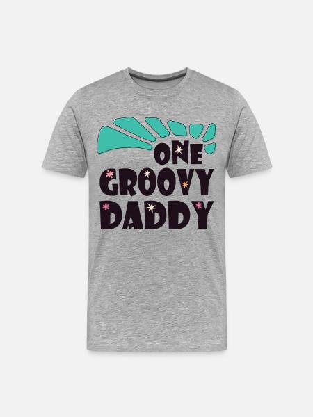 One Groovy Daddy - Men's Premium Organic T-Shirt - heather grey