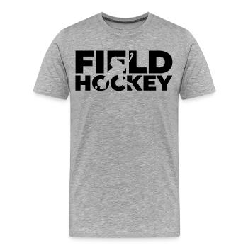 Field hockey - Men's Premium Organic T-Shirt - heather grey - Front - Damien (186cm)