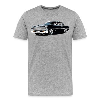 Chevy II Nova Super Sport - Männer Premium Bio T-Shirt - Grau meliert - Vorne - Damien (186cm)