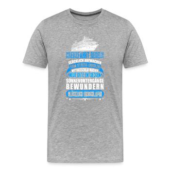 Kreuzfahrt Regeln - Männer Premium Bio T-Shirt - Grau meliert - Vorne - Damien (186cm)