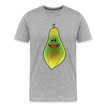 Papaye fruits fruits fruit du sud en bonne santé Vitamines - T-shirt bio Premium Homme - gris chiné - Devant - Damien (186cm)