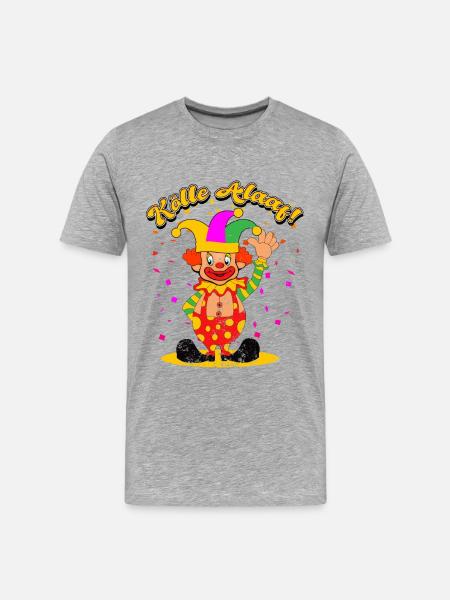 Köln Karneval - Männer Premium Bio T-Shirt - Grau meliert