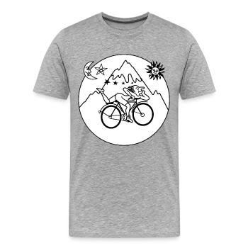 Albert Hofmann LSD 1943 Kreis Schwarz & Weiß - Männer Premium Bio T-Shirt - Grau meliert - Vorne - Damien (186cm)