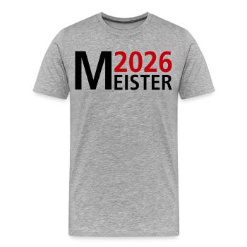 Champion 2026 Championship - Men's Premium Organic T-Shirt - heather grey - Front - Damien (186cm)