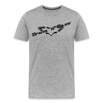 Drum 'n' Bass - Männer Premium Bio T-Shirt - Grau meliert - Vorne - Damien (186cm)