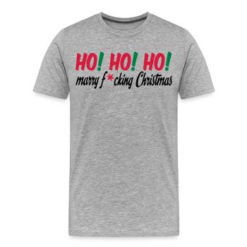 christmas - Men's Premium Organic T-Shirt - heather grey - Front - Damien (186cm)
