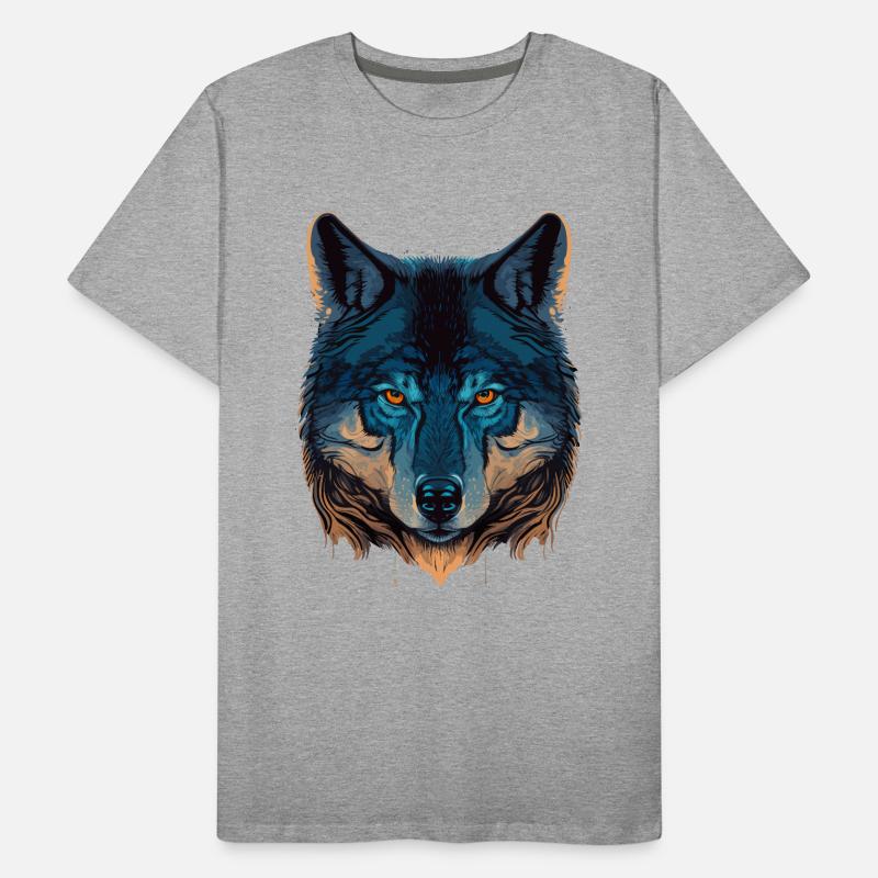Wolf Head Illustration comme le fabuleux présent T-shirt bio Premium Homme