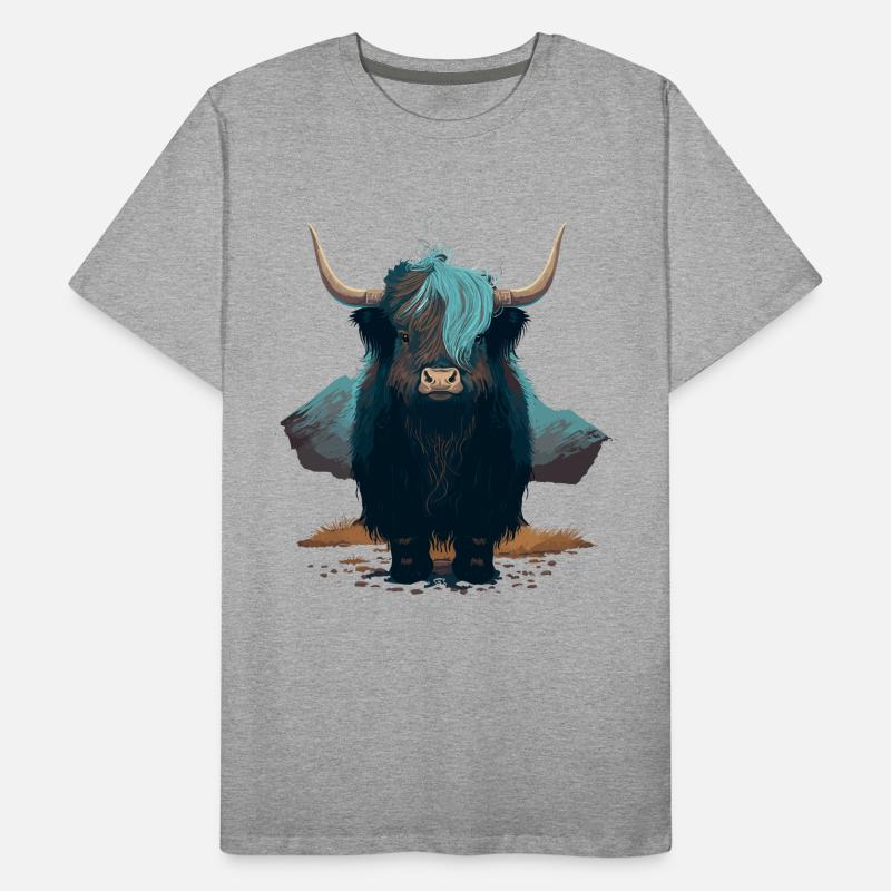 Junger Yak Männer Premium Bio T-Shirt