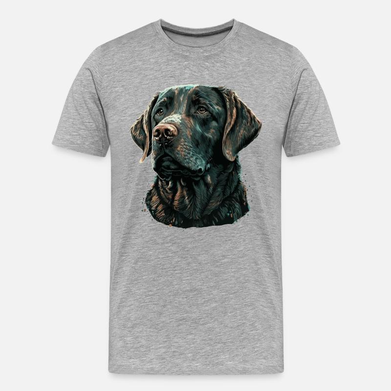 Alter Labrador Retriever - Männer Premium Bio T-Shirt - Grau meliert