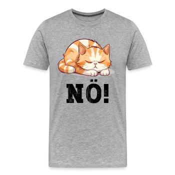 Nope Just Nope No No Cat Cat Funny Saying - Men's Premium Organic T-Shirt - heather grey - Front - Damien (186cm)