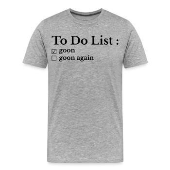 Funny To-Do List: My To-Do List - Men's Premium Organic T-Shirt - heather grey - Front - Damien (186cm)