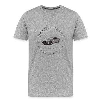 ALPINE A310 FRENCH CAR - T-shirt bio Premium Homme - gris chiné - Devant - Damien (186cm)