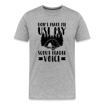Scout Leader | Boy scout badge gifts - Men's Premium Organic T-Shirt - heather grey - Front - Damien (186cm)