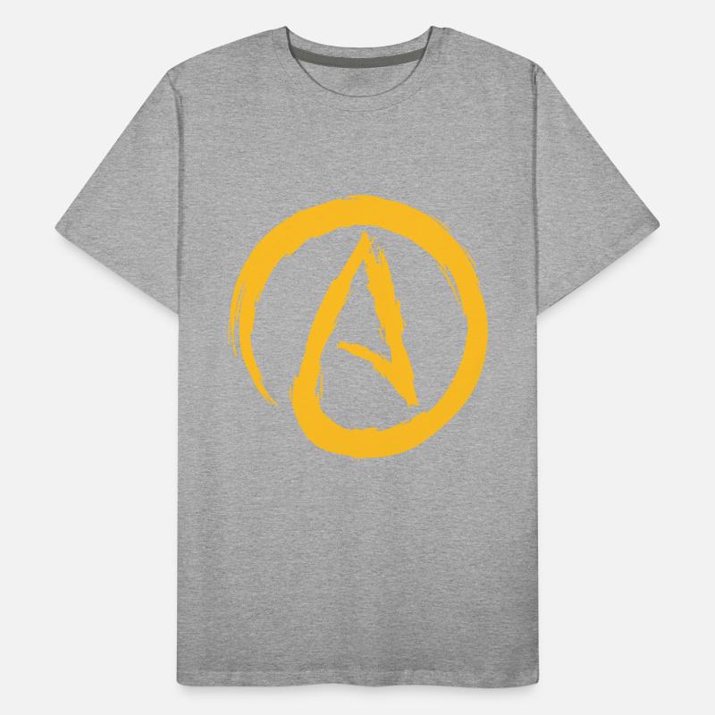 Symbole de l'athéisme cadeau d'évolution athée Darwin T-shirt bio Premium Homme