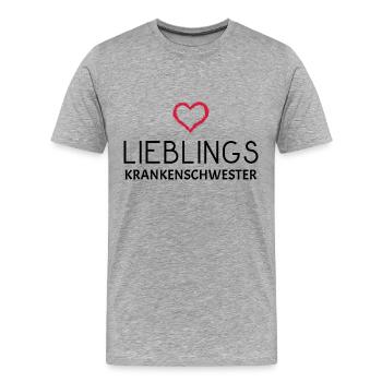Krankenschwester - Männer Premium Bio T-Shirt - Grau meliert - Vorne - Damien (186cm)