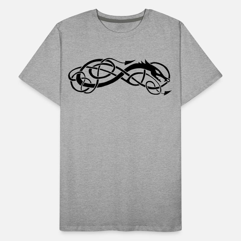 Black celtic snake Men's Premium Organic T-Shirt