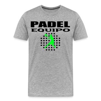 Padel equipment - Men's Premium Organic T-Shirt - heather grey - Front - Damien (186cm)